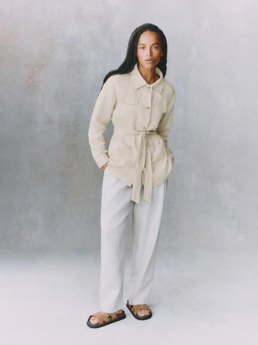 „The Edit“ Hemdjacke aus Leinen