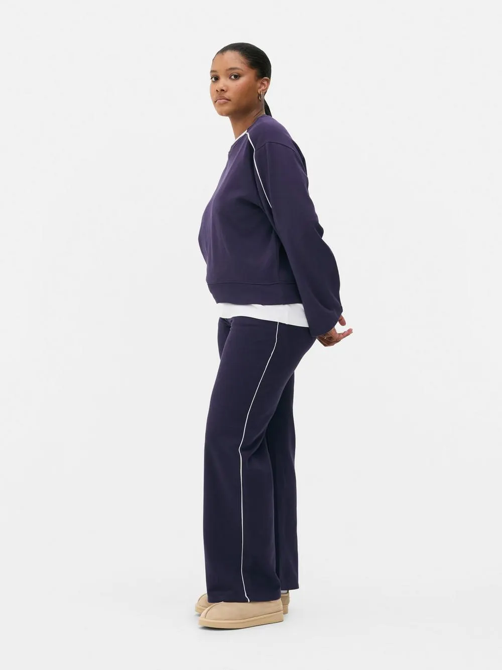 Sporty Wide Leg Sweatpants