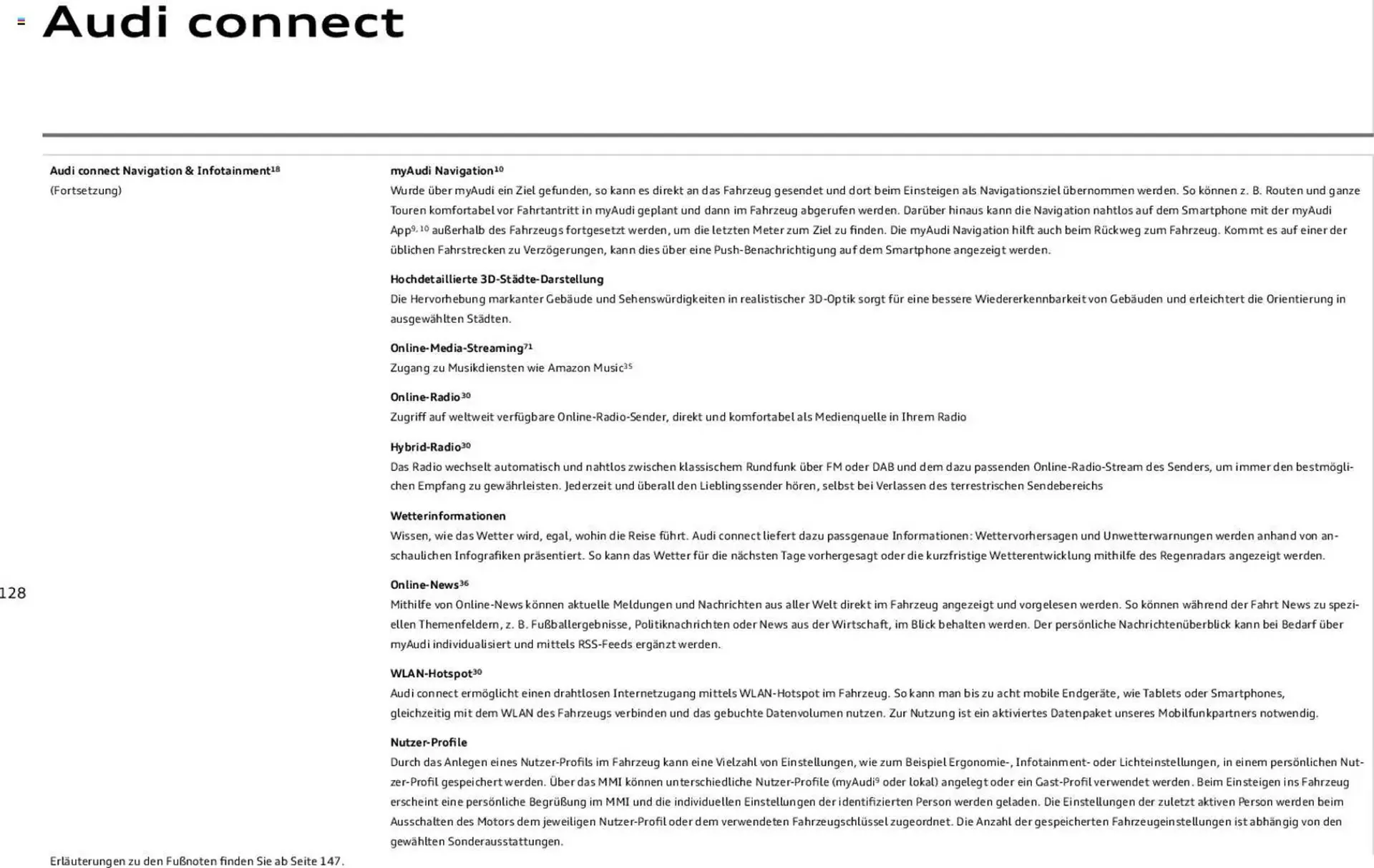 Audi Prospekt von 6. November bis 6. November 2026 - Prospekt seite 128