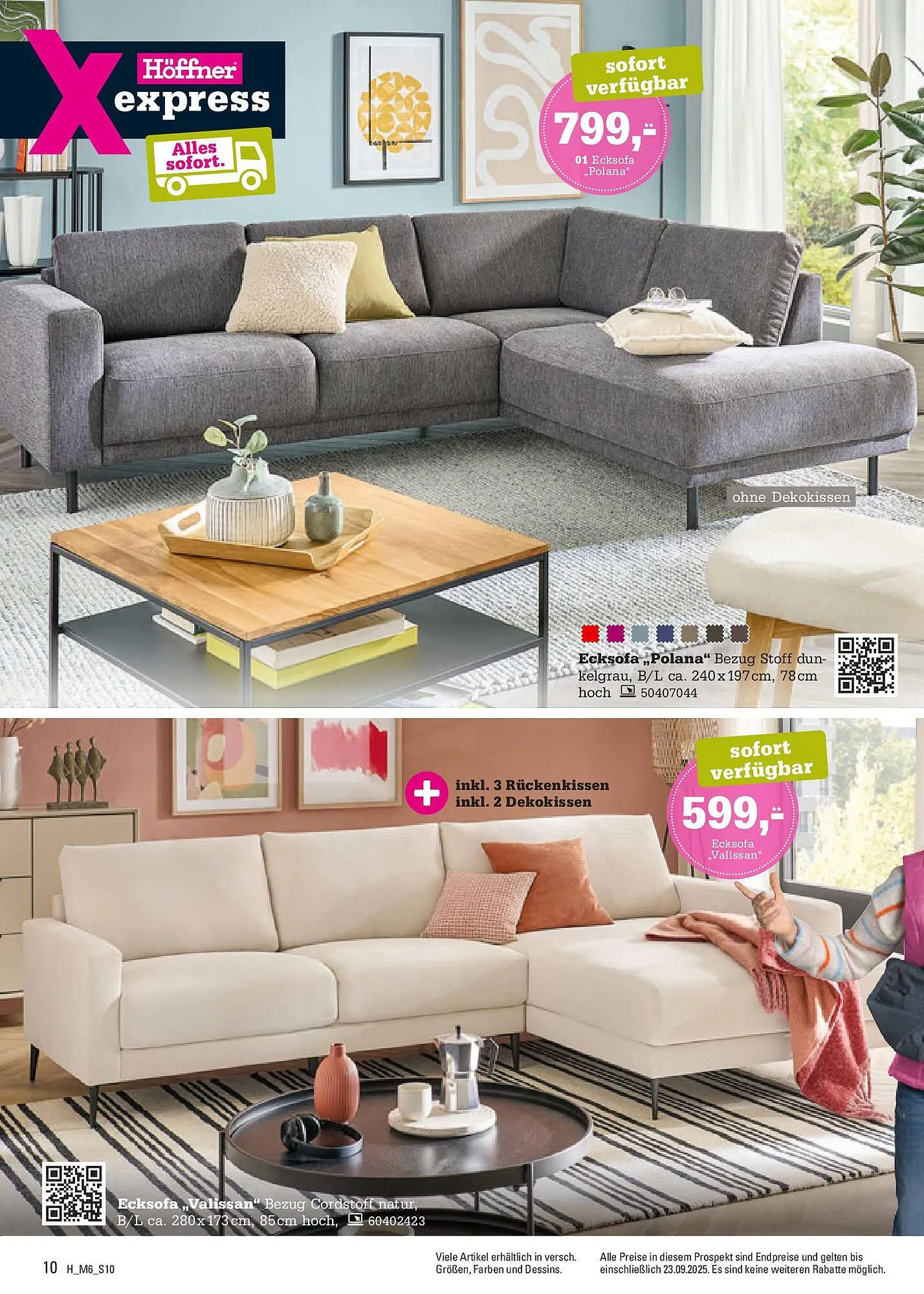 Höffner Prospekt von 9. September bis 30. September 2025 - Prospekt seite 10