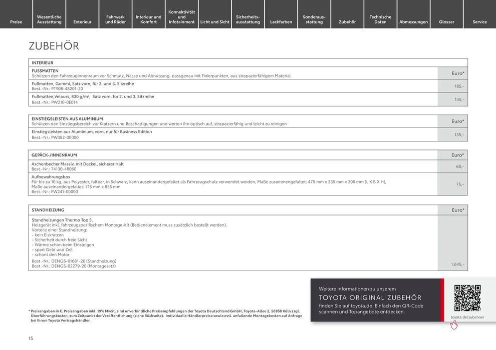 Toyota Highlander von 1. Mai bis 1. Mai 2025 - Prospekt seite 15
