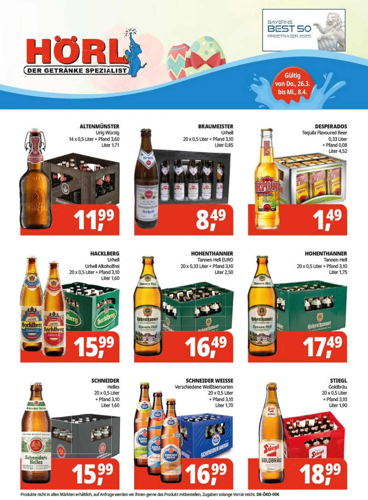 Hörl Getränke Prospekt von 26. März bis 8. April 2026 - Prospekt seite 2