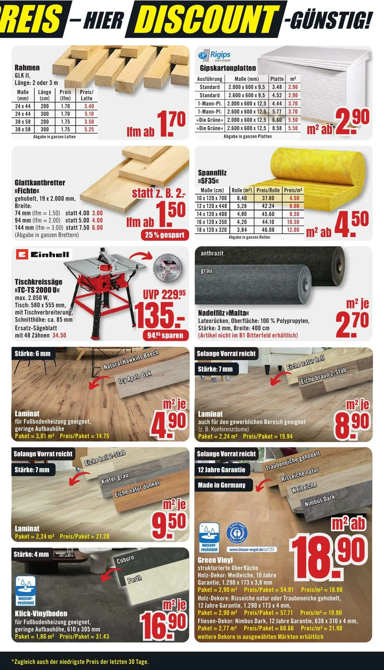 B1 Discount Baumarkt von 22. März bis 28. März 2025 - Prospekt seite 7