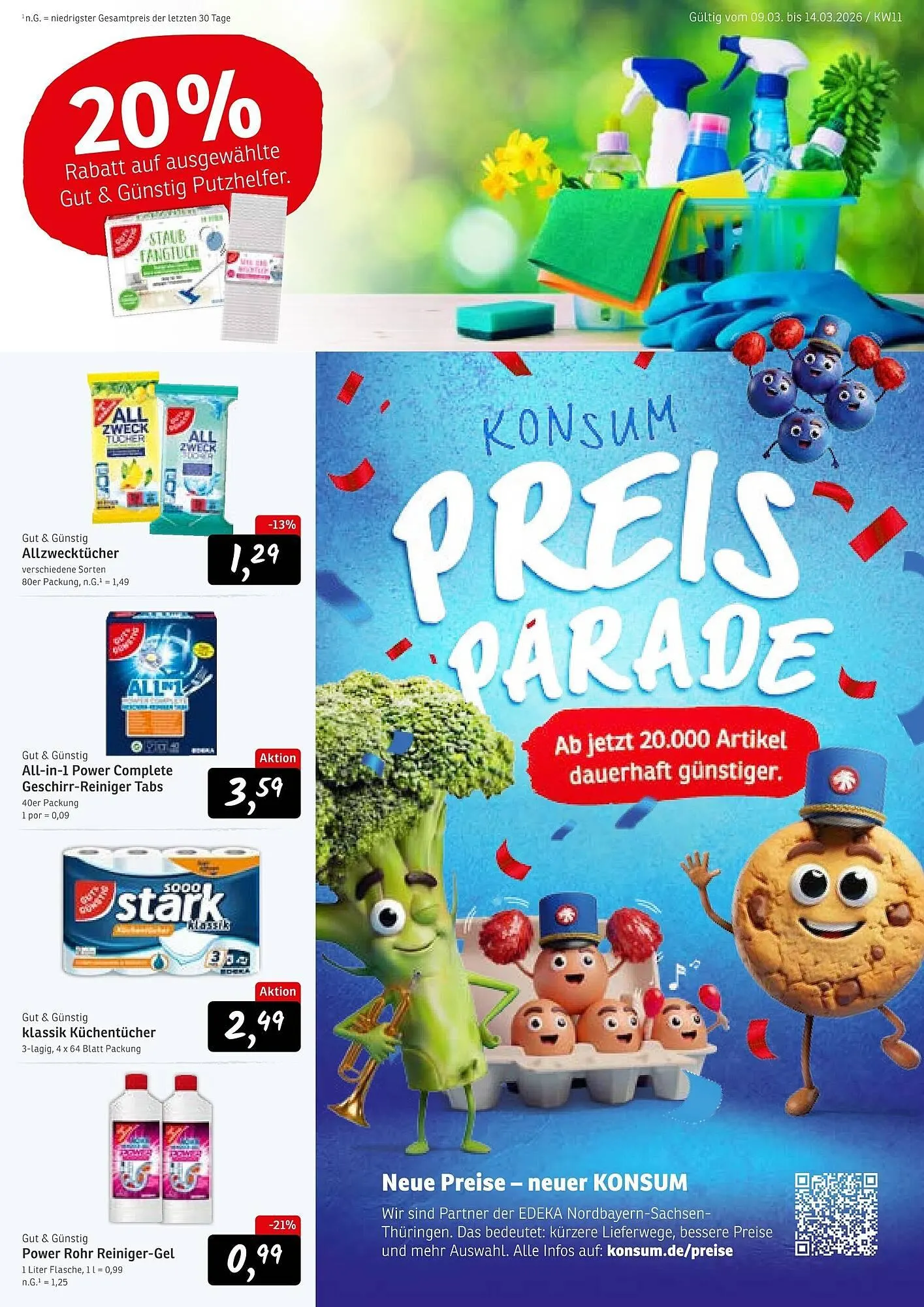 KONSUM Prospekt von 9. März bis 14. März 2026 - Prospekt seite 11