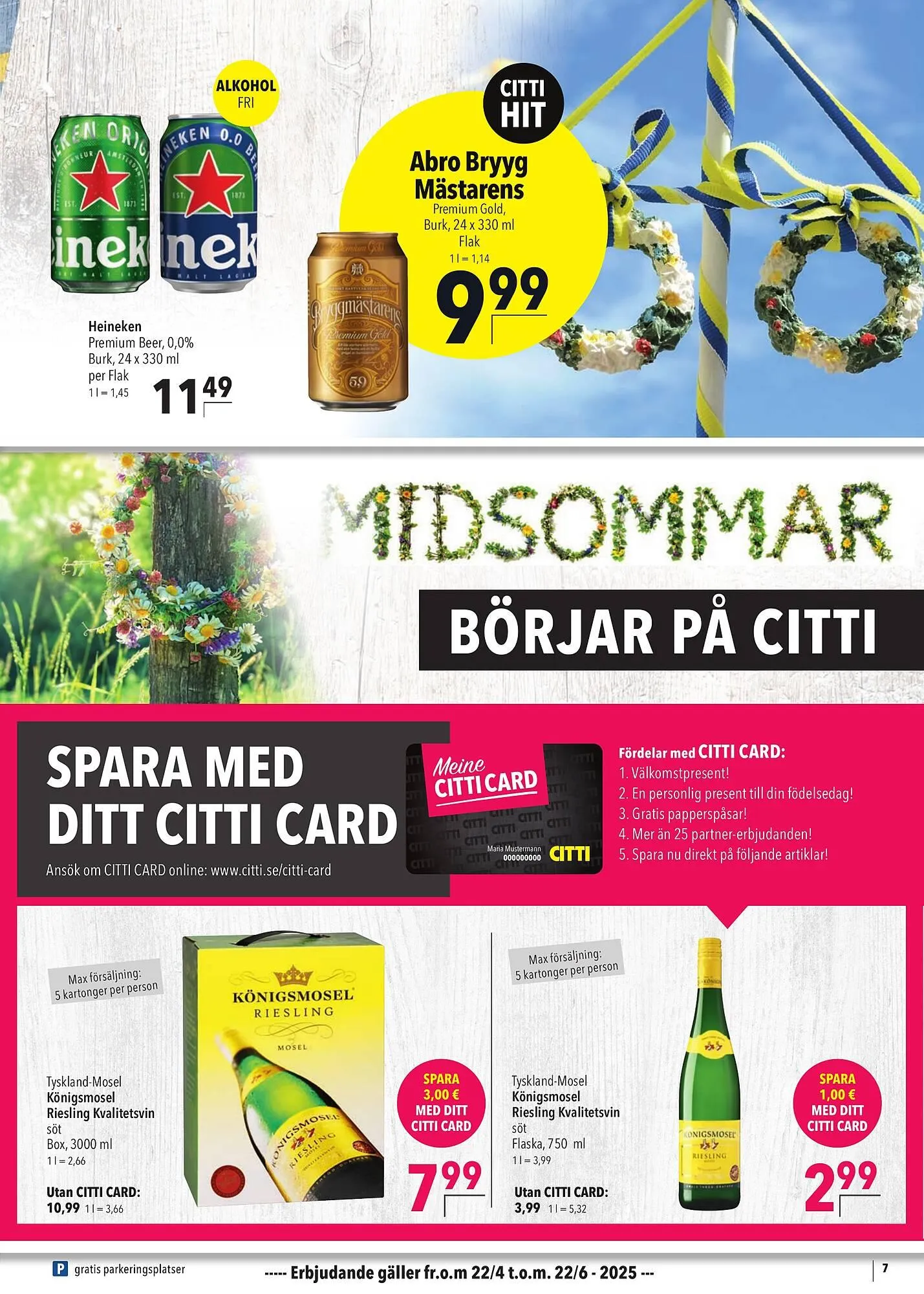 CITTI Markt Prospekt von 22. April bis 22. Juni 2025 - Prospekt seite 7