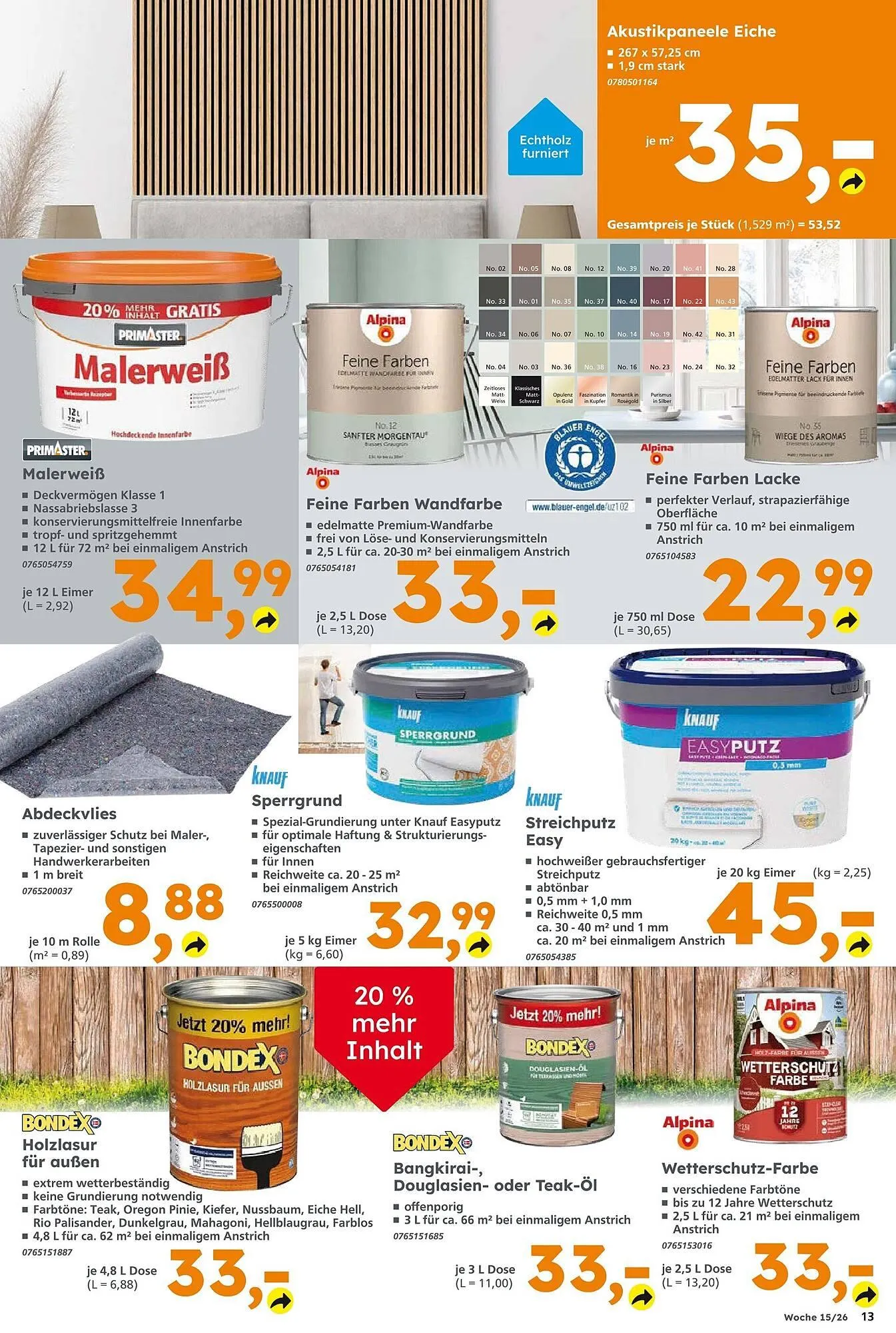 Globus Baumarkt Prospekt von 5. April bis 11. April 2026 - Prospekt seite 13