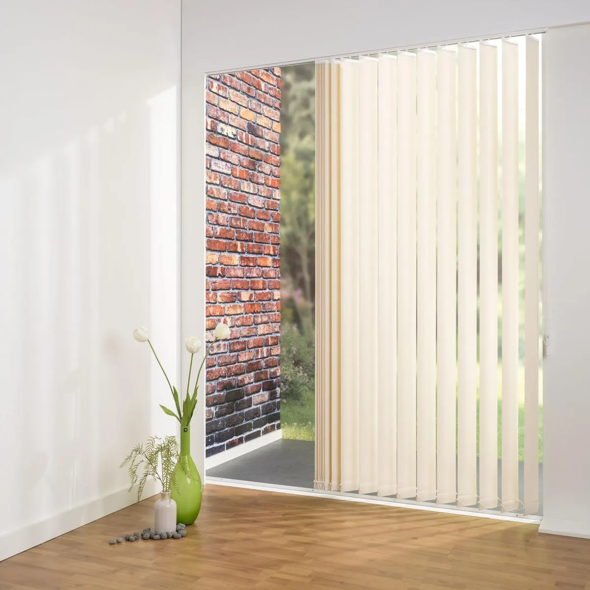 Schiebevorhang 150 x 180 cm sand 127 mm Polyester