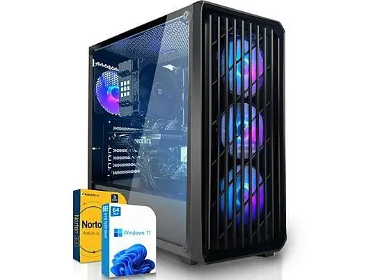 SYSTEMTREFF Basic Gaming AMD Ryzen 3 4300G, Gaming PC mit AMD Ryzen™ 3 4300G Prozessor, 16 GB RAM, 512 GB SSD, AMD Radeon™ RX Vega 6, Windows 11 Pro (64 Bit)