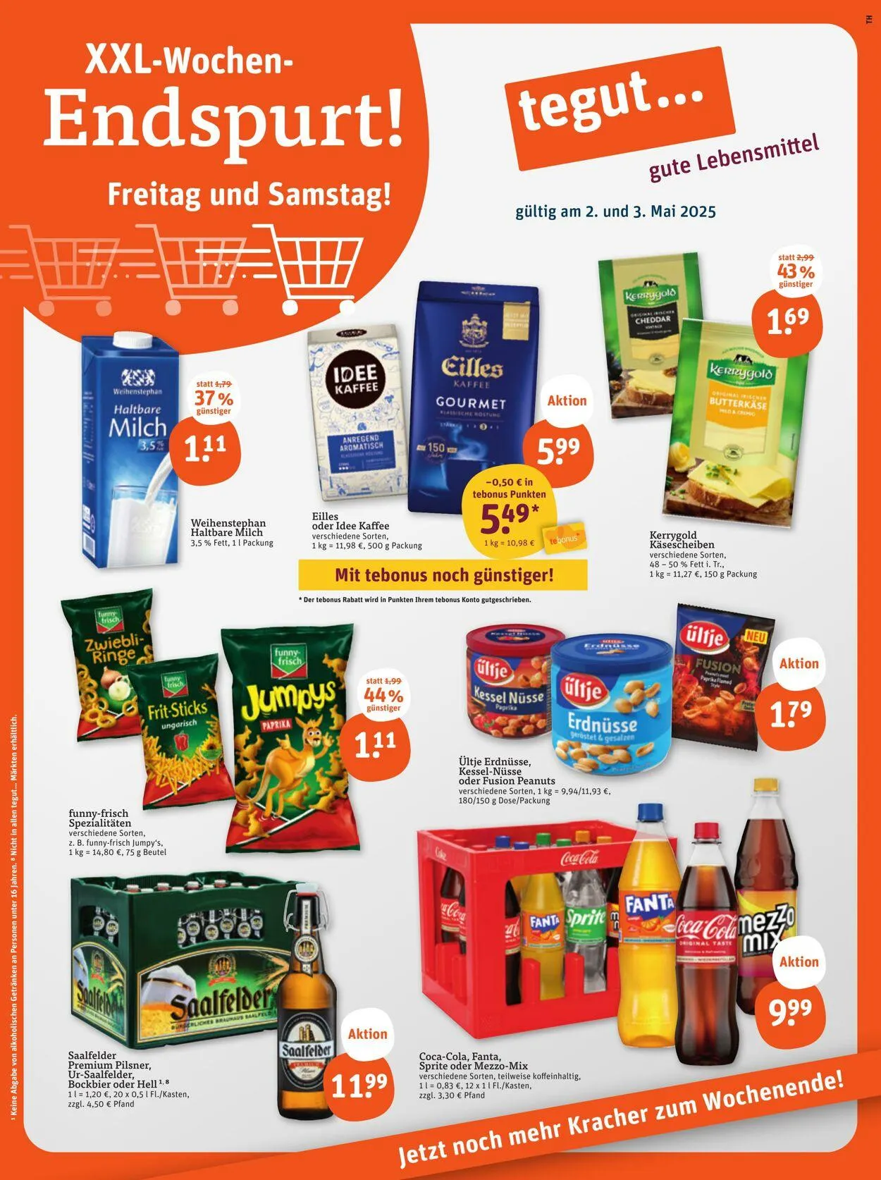 Tegut Aktueller Prospekt von 5. Mai bis 11. Mai 2025 - Prospekt seite 1
