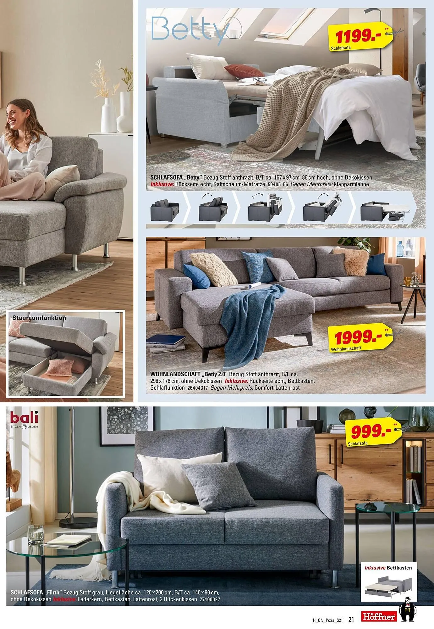 Höffner Prospekt von 30. Juli bis 12. August 2025 - Prospekt seite 21