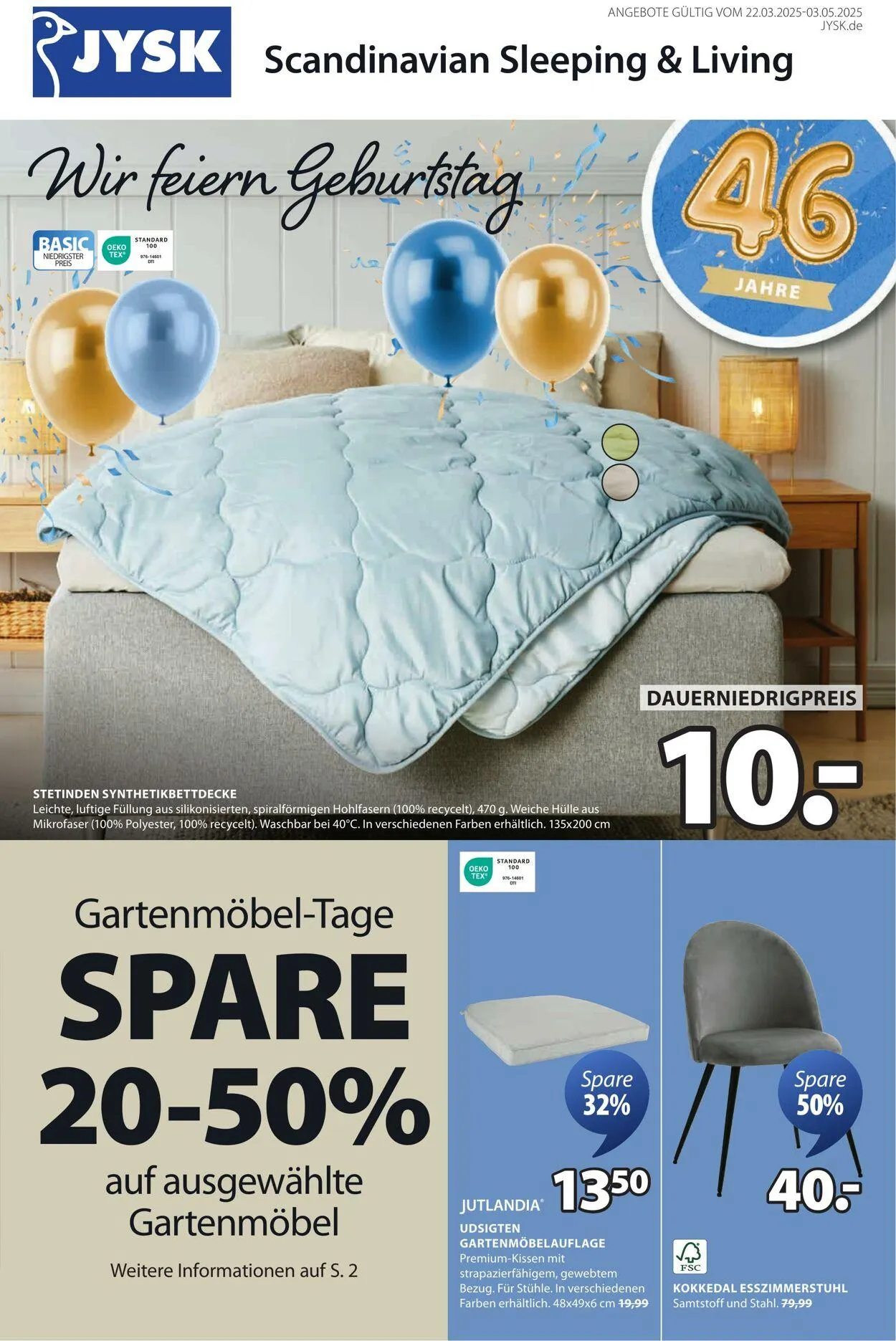 JYSK von 14. April bis 28. April 2025 - Prospekt seite 2