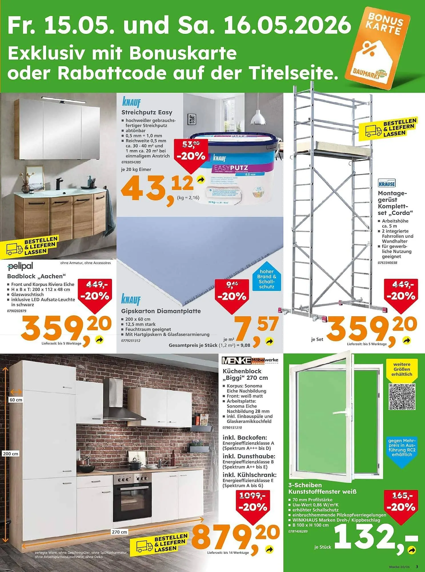 Globus Baumarkt Prospekt von 15. Mai bis 16. Mai 2026 - Prospekt seite 3