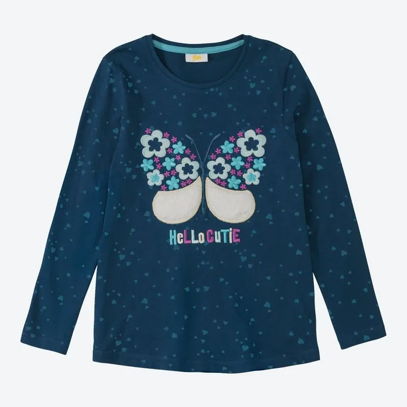 Kinder-Mädchen-Shirt mit Applikation