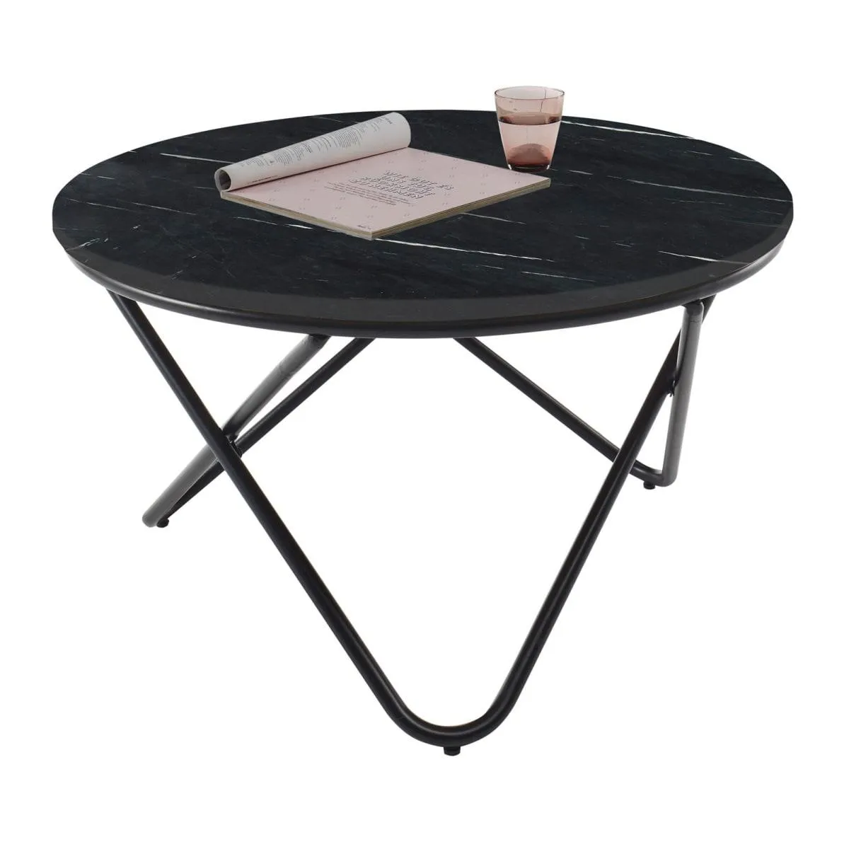 Couchtisch 80 x 46 cm schwarz