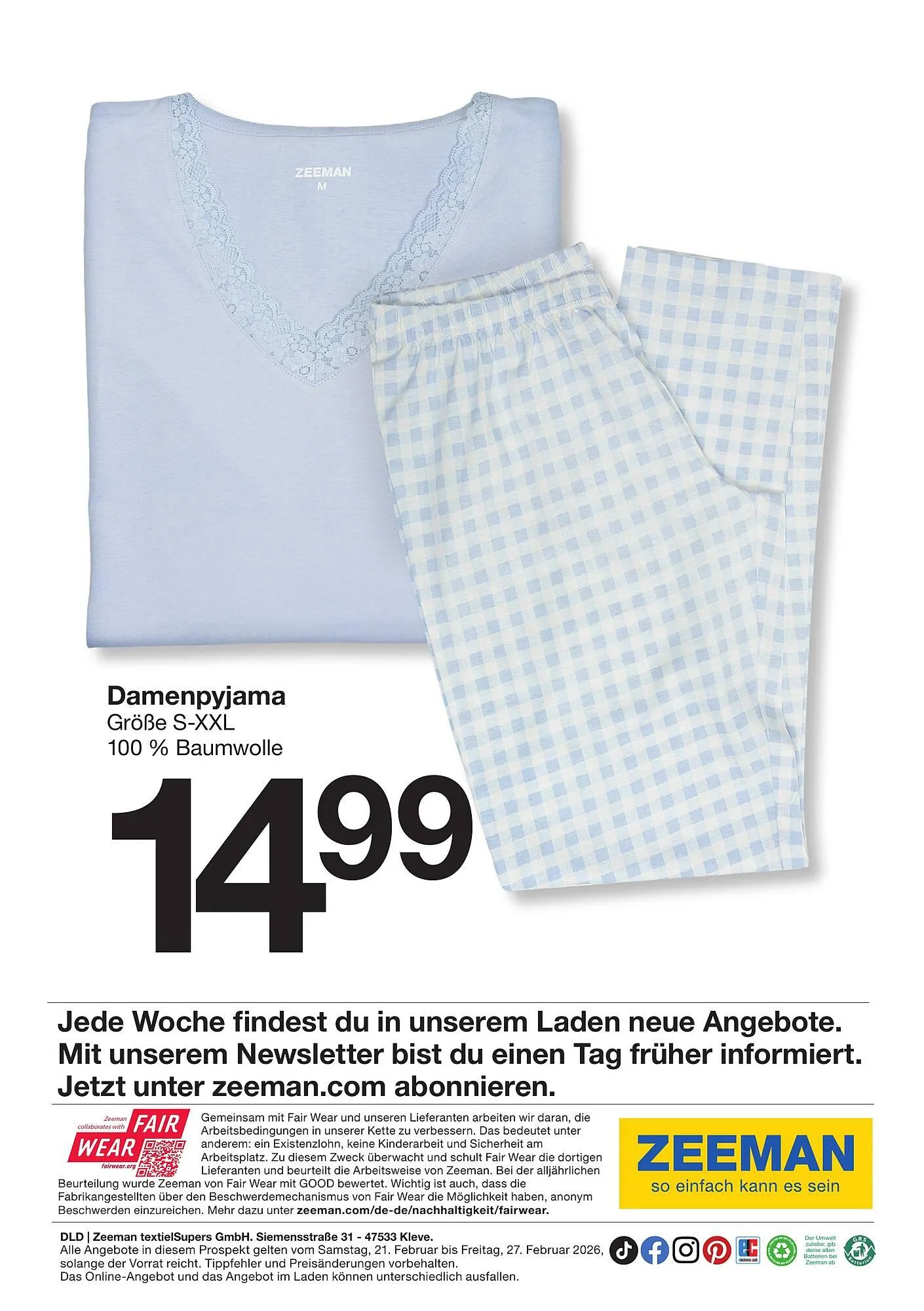 Zeeman Prospekt von 21. Februar bis 27. Februar 2026 - Prospekt seite 26