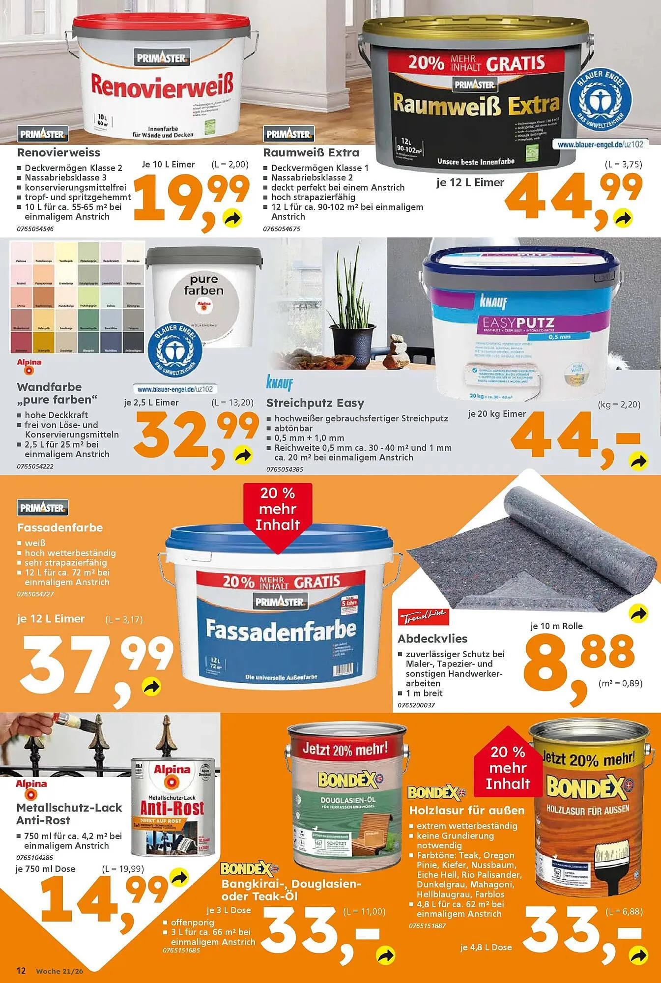 Globus Baumarkt Prospekt von 17. Mai bis 23. Mai 2026 - Prospekt seite 12