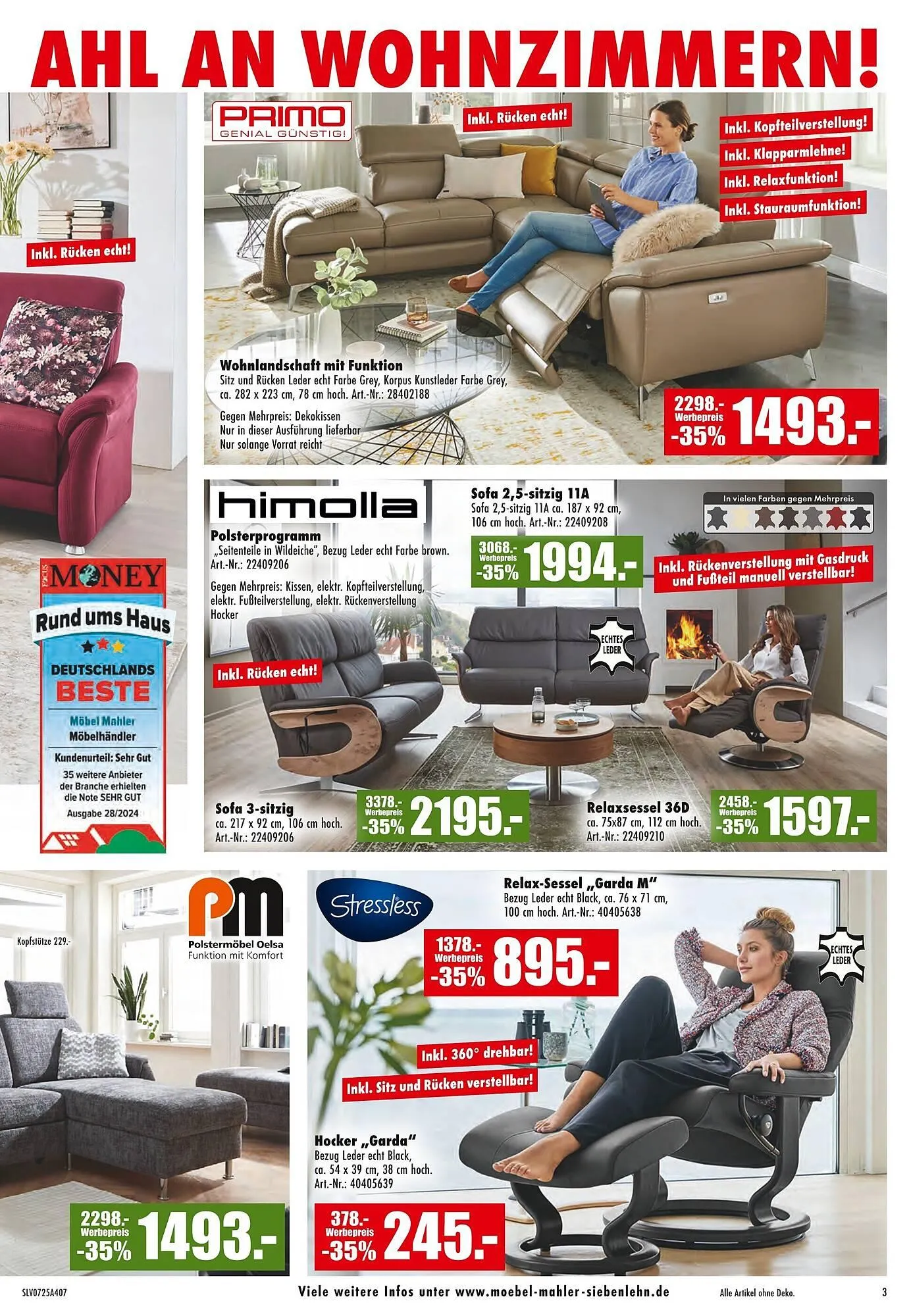 Möbel Mahler Prospekt von 13. August bis 26. August 2025 - Prospekt seite 3