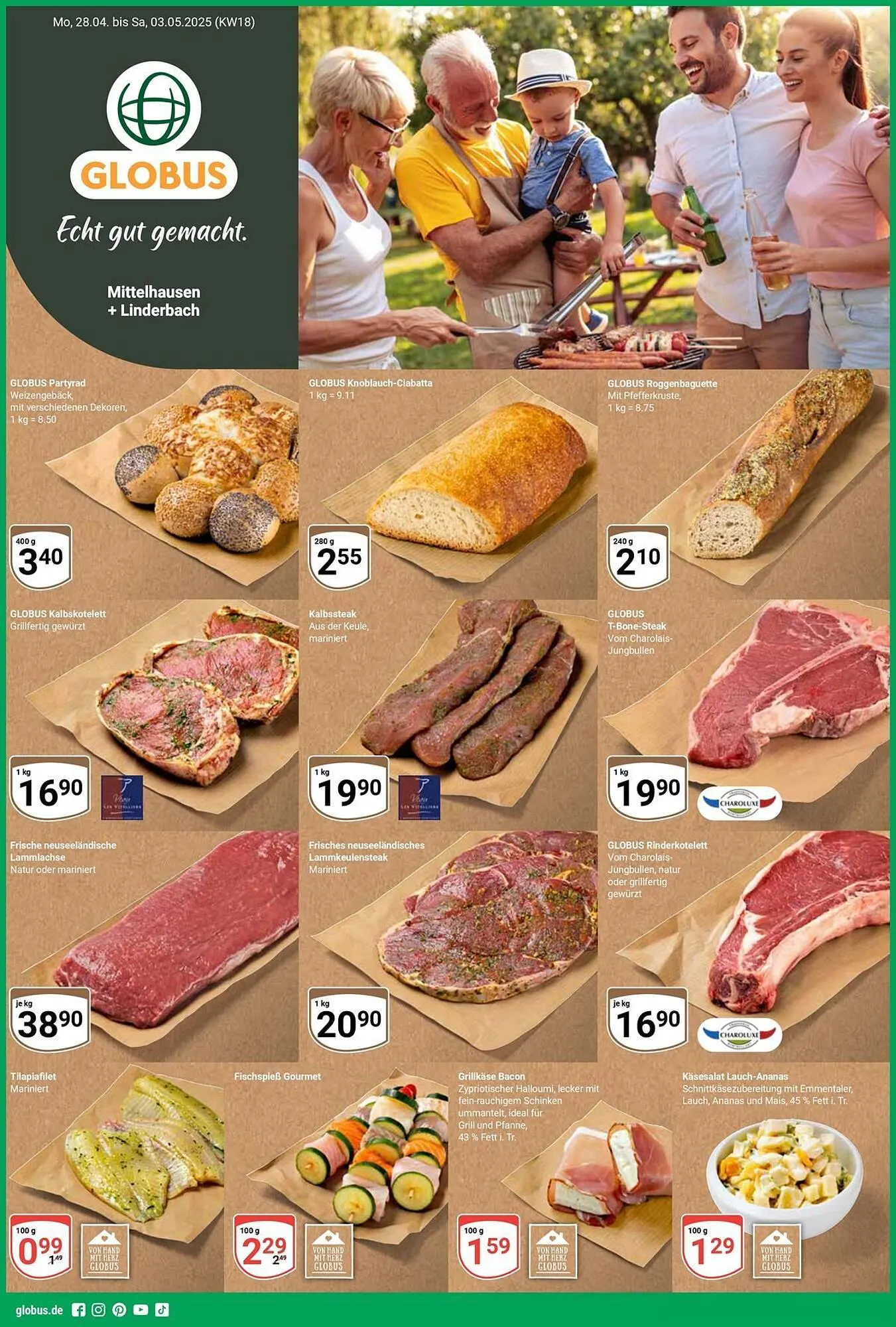 Globus Prospekt von 28. April bis 3. Mai 2025 - Prospekt seite 1