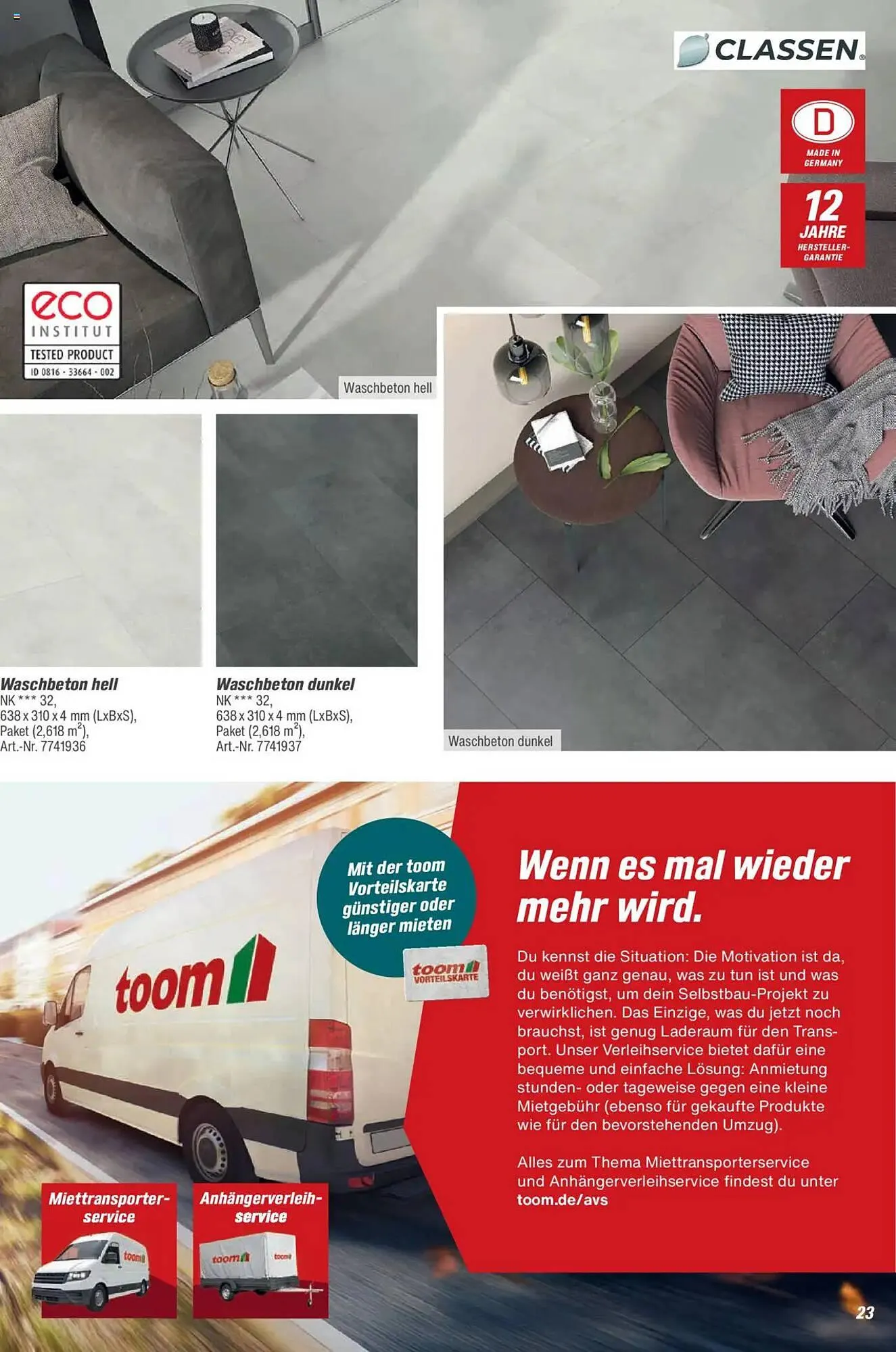 toom Baumarkt Prospekt von 21. August bis 31. Dezember 2025 - Prospekt seite 23