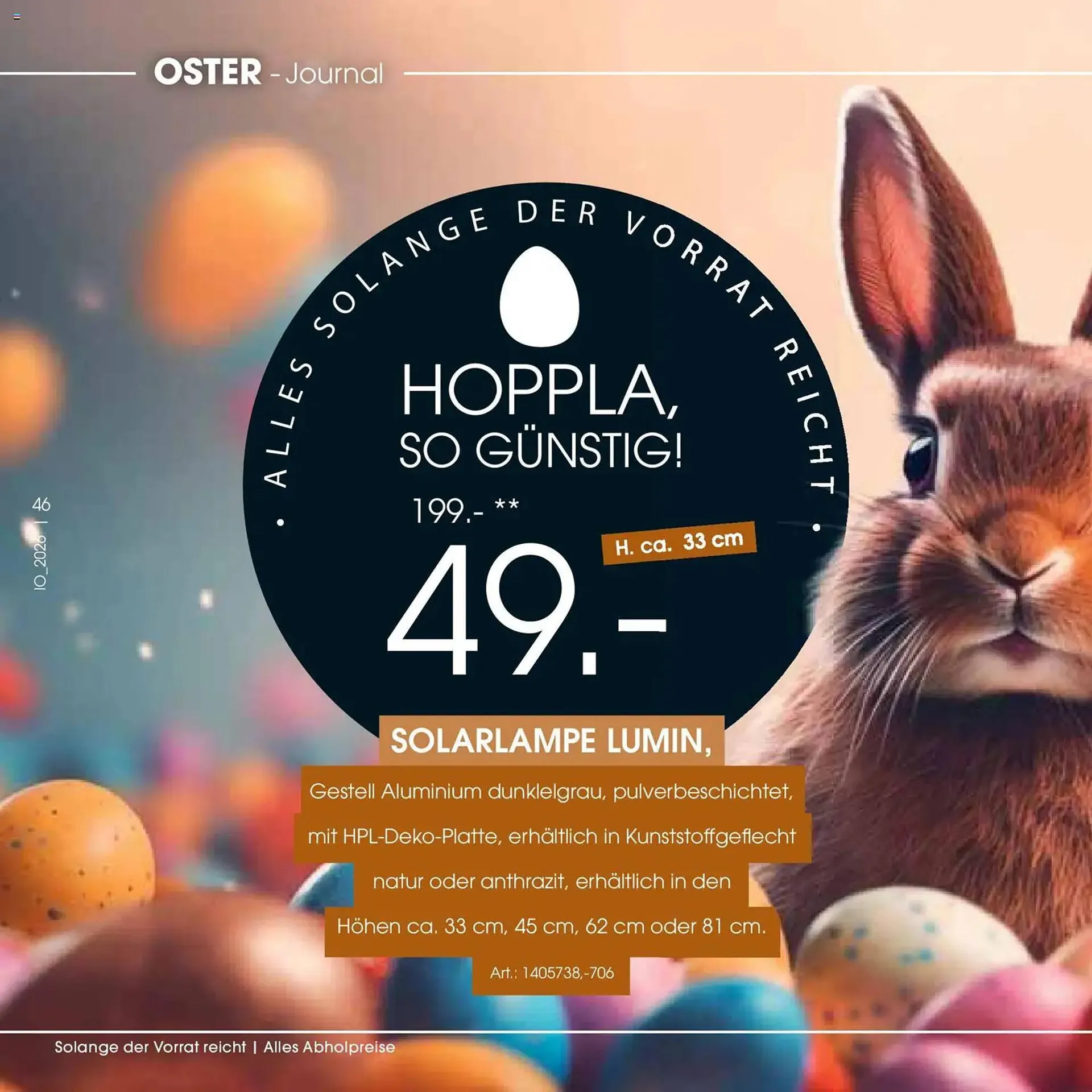 Zurbrüggen Prospekt von 23. März bis 11. April 2026 - Prospekt seite 46