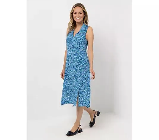 KIM & CO. Kleid, ohne Ärmel Brazil Knit Jersey Knopfleiste kniebedeckende Länge