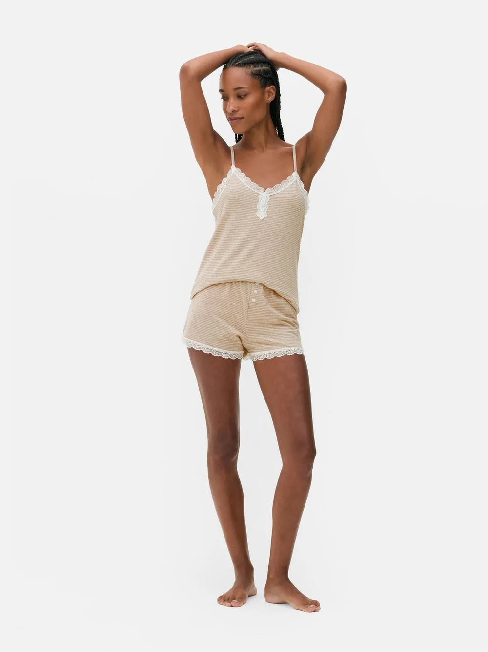 Schlafanzug mit bedrucktem Trägertop