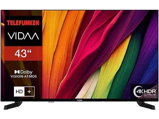 TELEFUNKEN D43U790B2CW LED TV (Flat, 43 Zoll / 108 cm, UHD 4K, SMART TV)