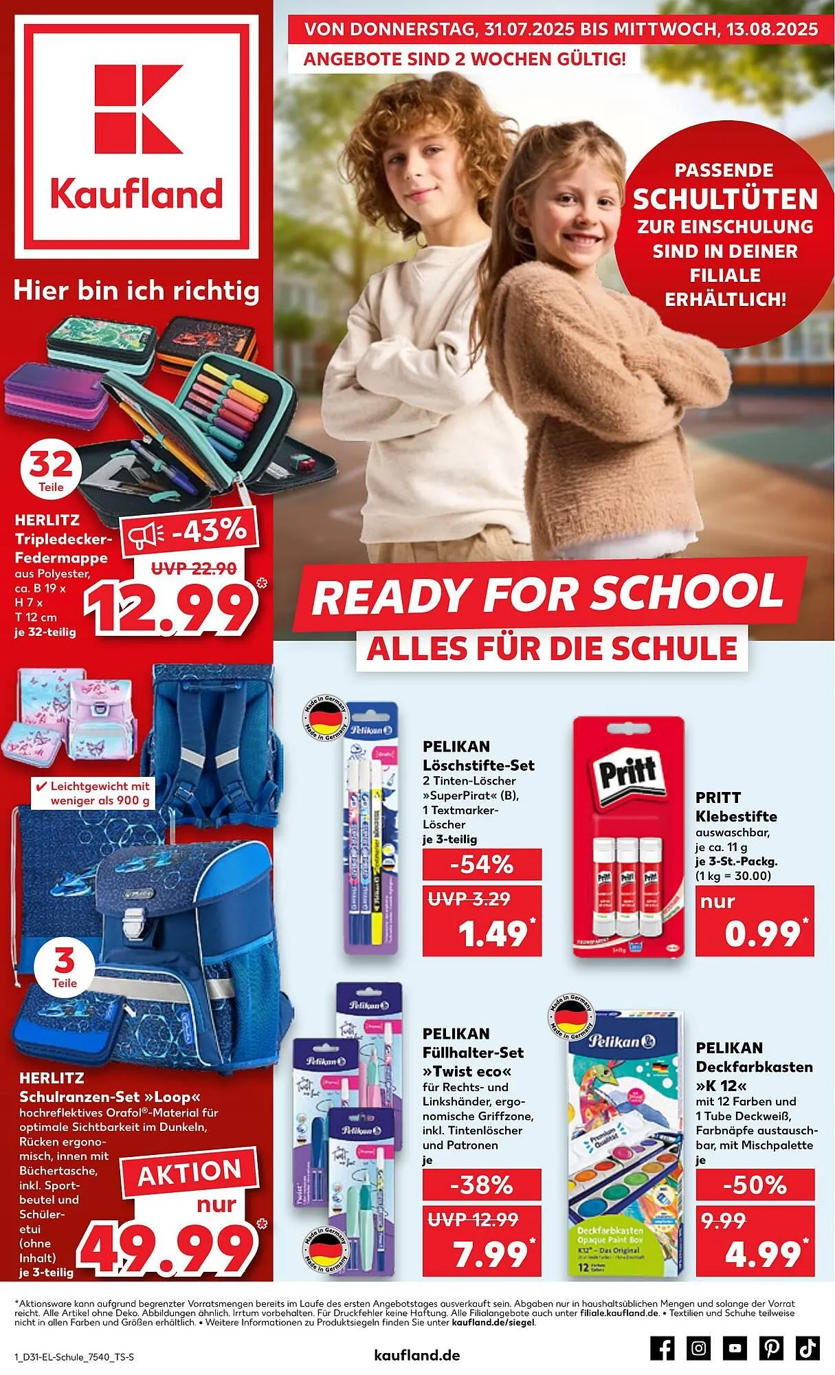 Kaufland Prospekt von 31. Juli bis 13. August 2025 - Prospekt seite 1