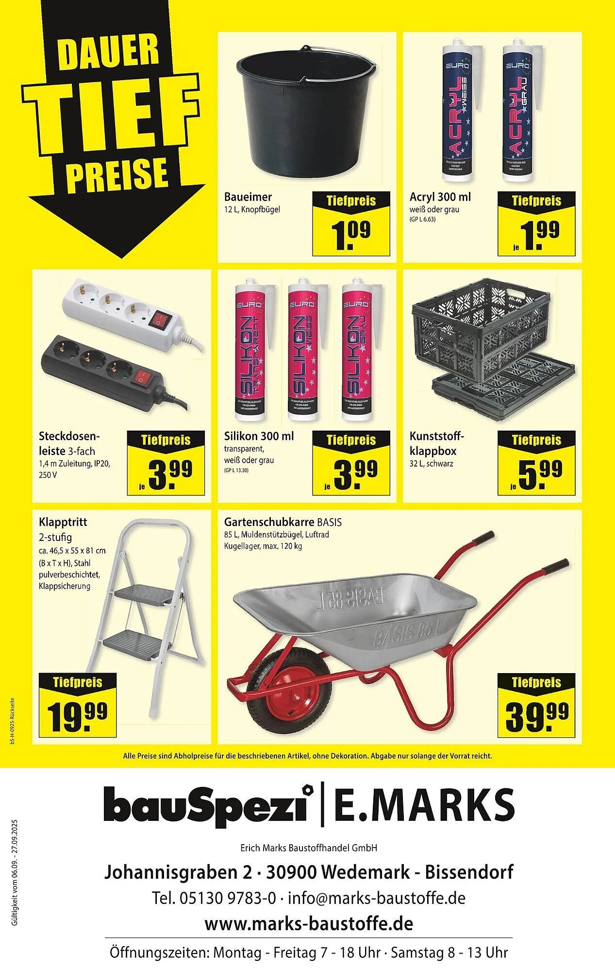 BauSpezi Prospekt von 6. September bis 27. September 2025 - Prospekt seite 6