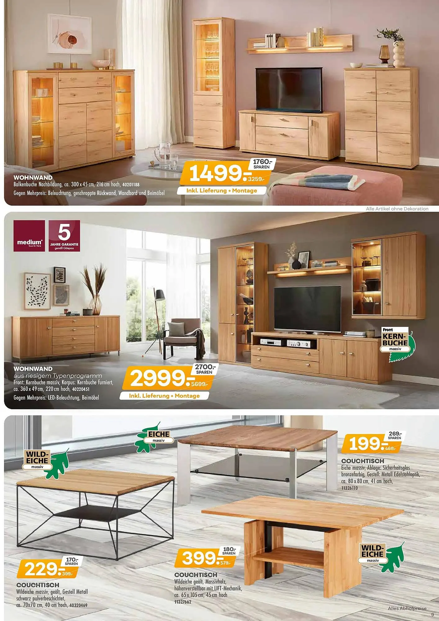 Möbel Kraft Prospekt von 4. November bis 2. Dezember 2025 - Prospekt seite 9