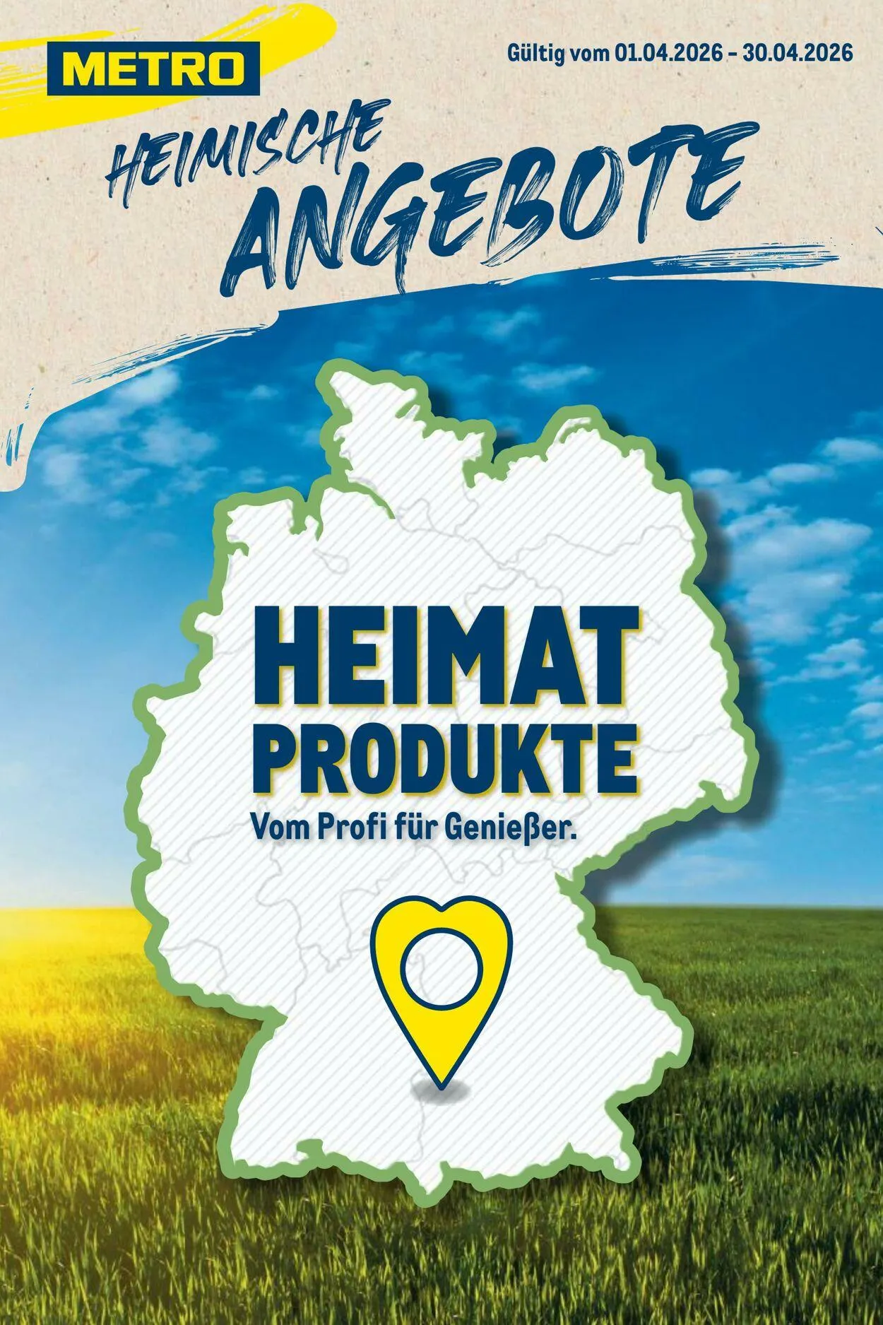 Metro Aktueller Prospekt von 1. April bis 30. April 2026 - Prospekt seite 1