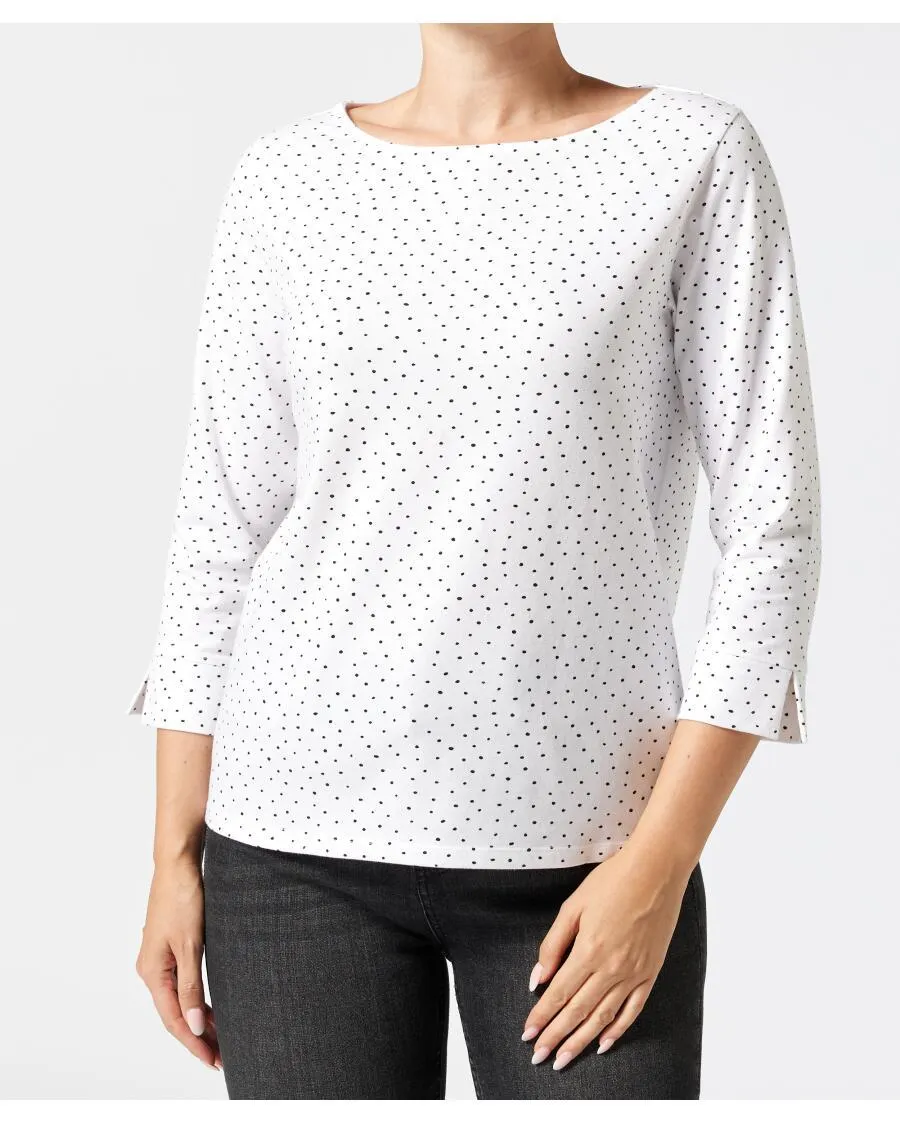 Shirt mit U-Boot-Ausschnitt