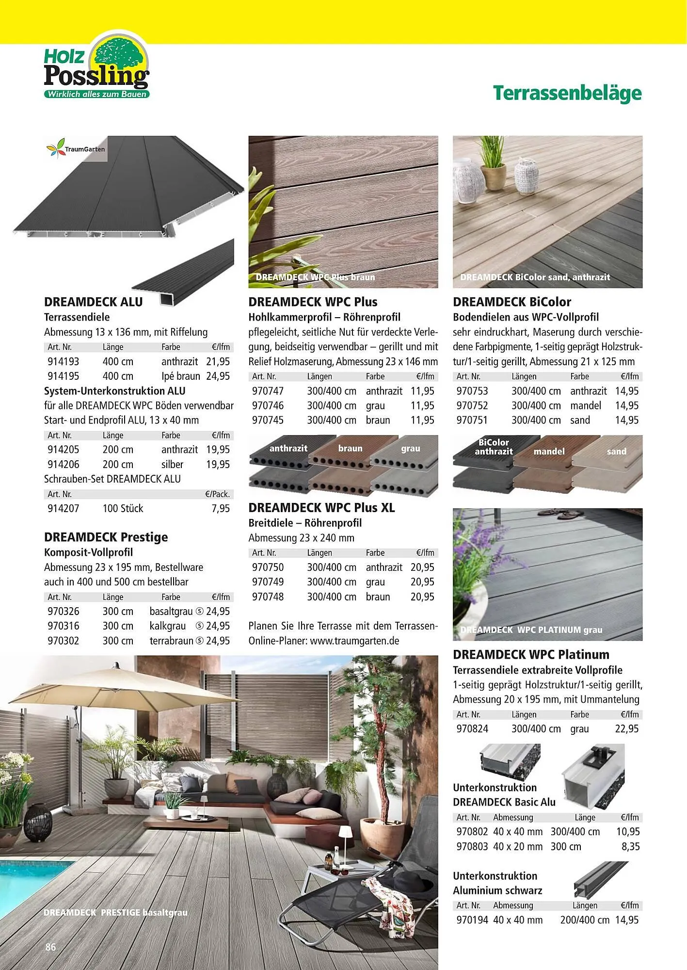 Holz Possling Prospekt von 1. April bis 31. Juli 2026 - Prospekt seite 86