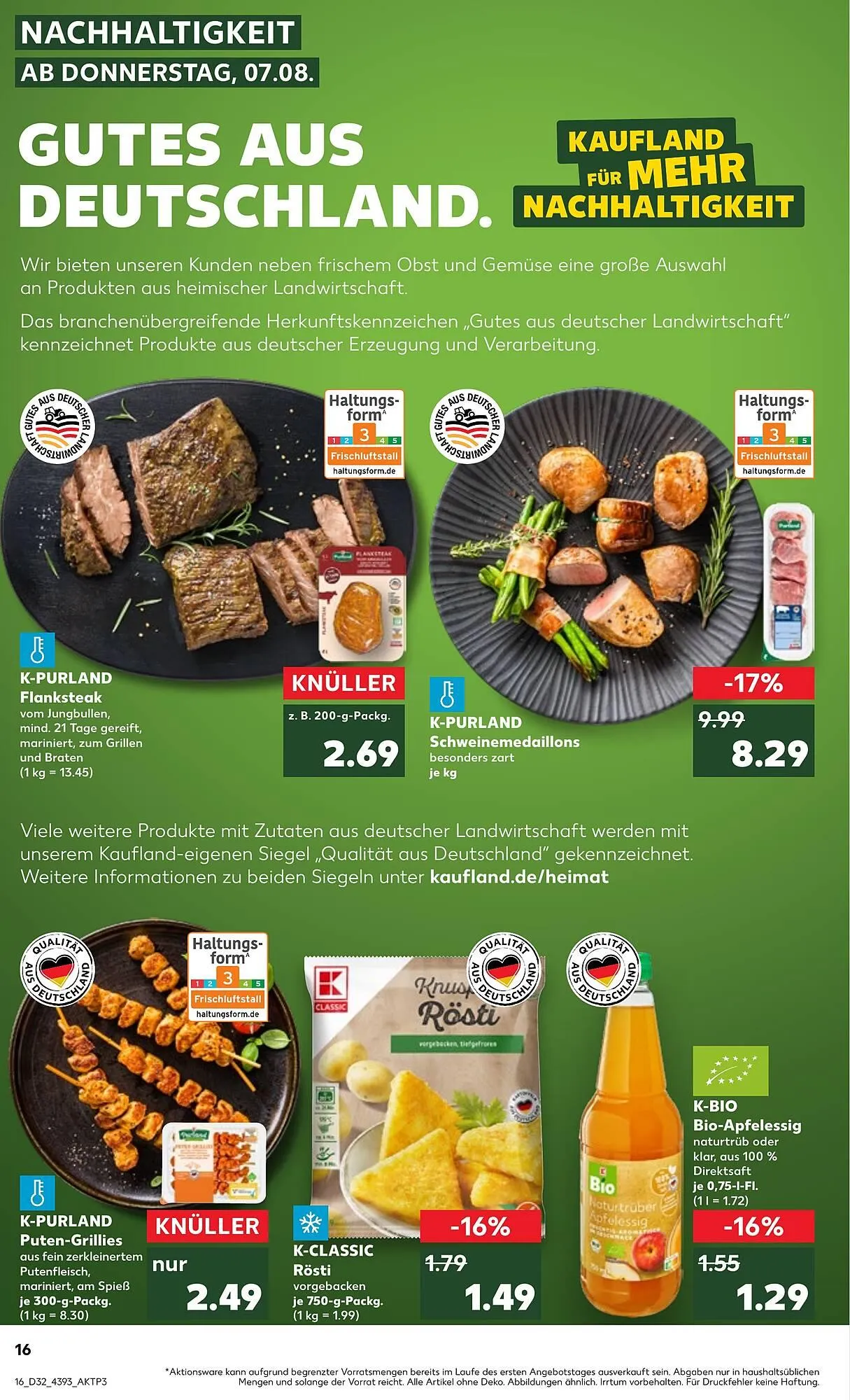 Kaufland Prospekt von 7. August bis 13. August 2025 - Prospekt seite 16