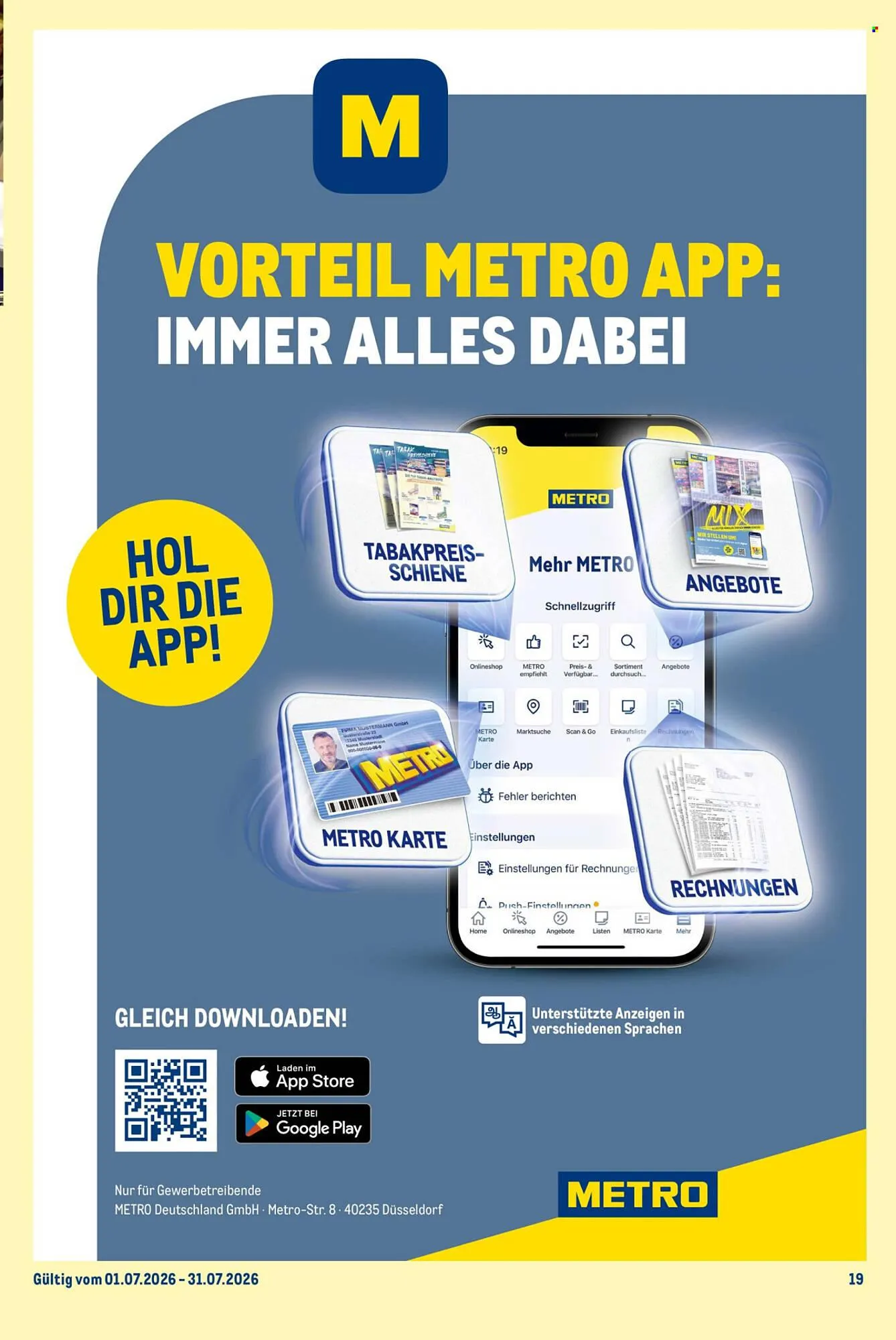 METRO Prospekt von 1. Juli bis 31. Juli 2026 - Prospekt seite 19