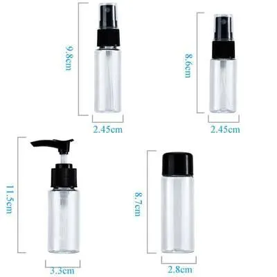 6-teiliges Flaschen Set TRANSPARENT