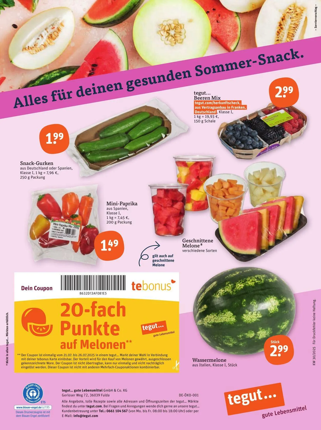 Tegut Aktueller Prospekt von 14. Juli bis 20. Juli 2025 - Prospekt seite 23