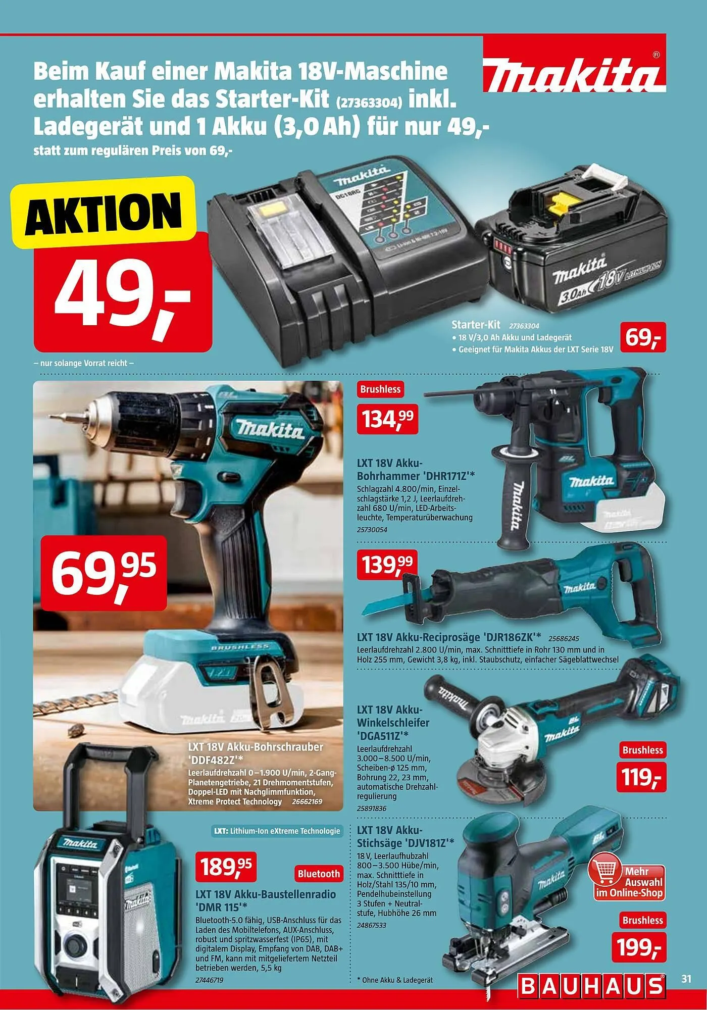 Bauhaus Prospekt von 1. November bis 29. November 2025 - Prospekt seite 31