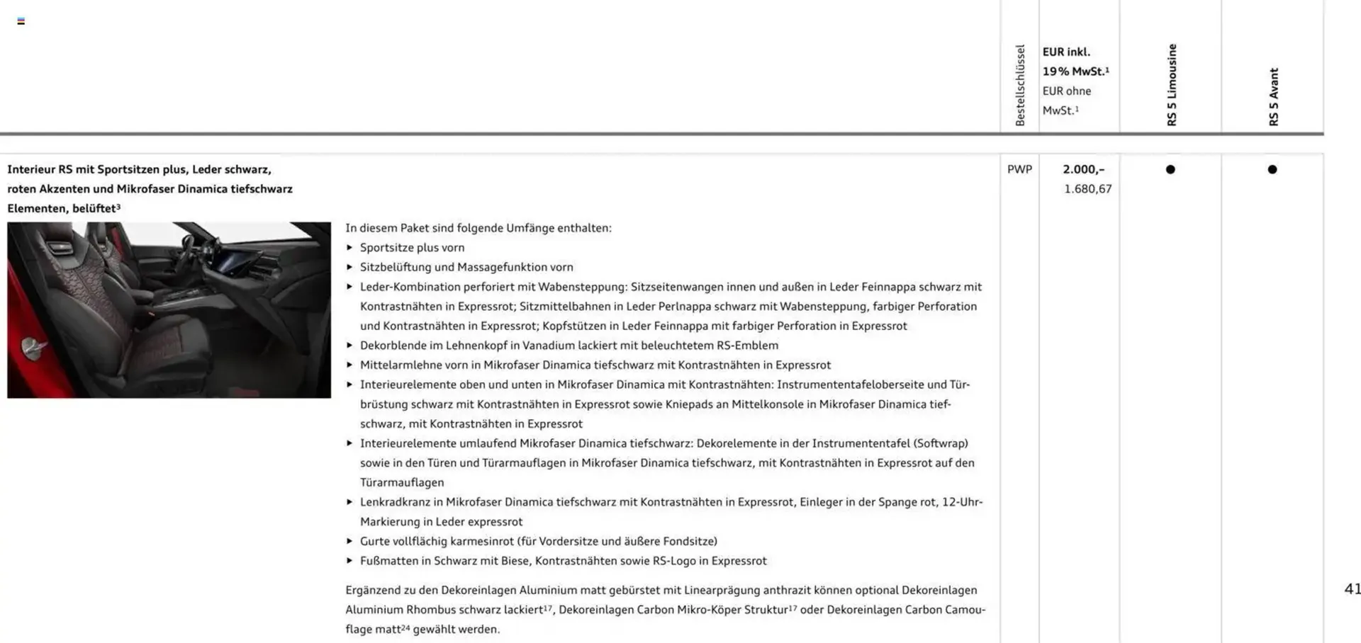 Audi Prospekt von 1. April bis 1. April 2027 - Prospekt seite 41