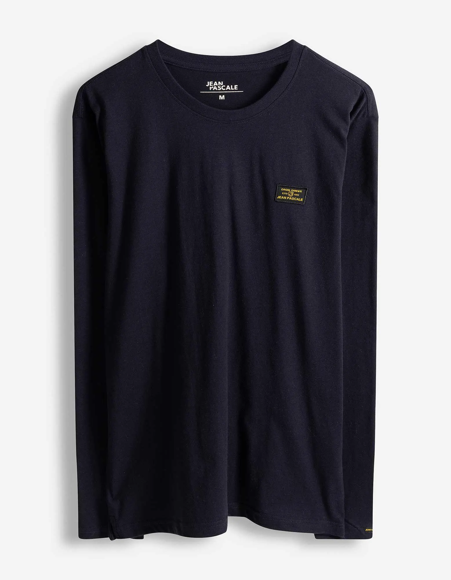 Tričko s dlouhým rukávem - Jednobarevné - tmave modra