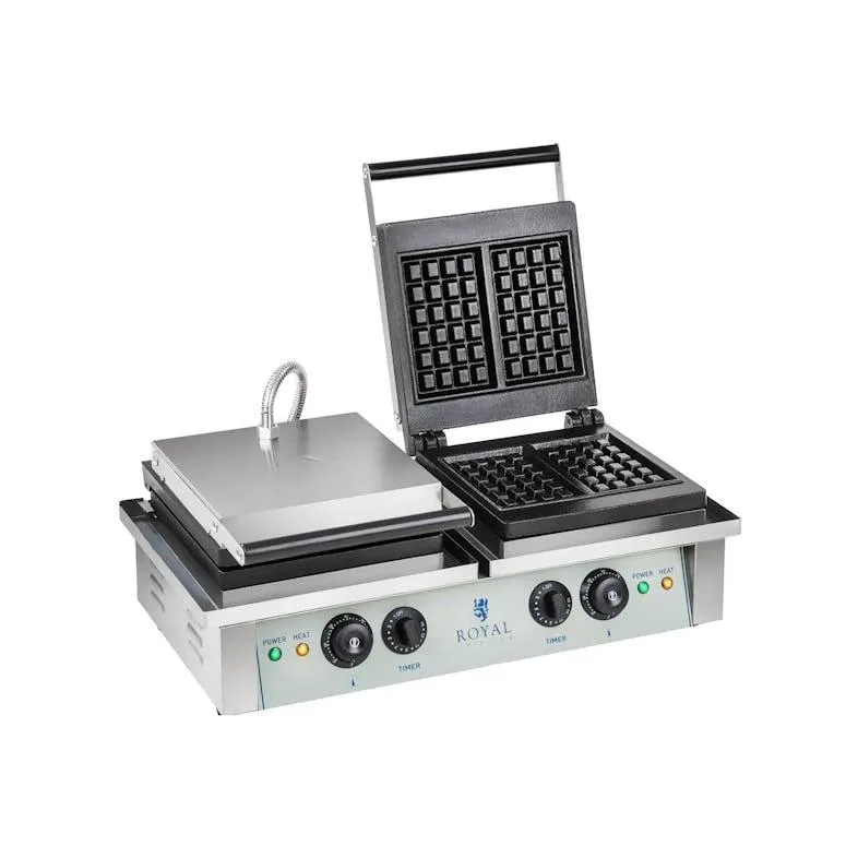 Royal Catering Waffeleisen - 2 x 2.000 Watt - rechteckig