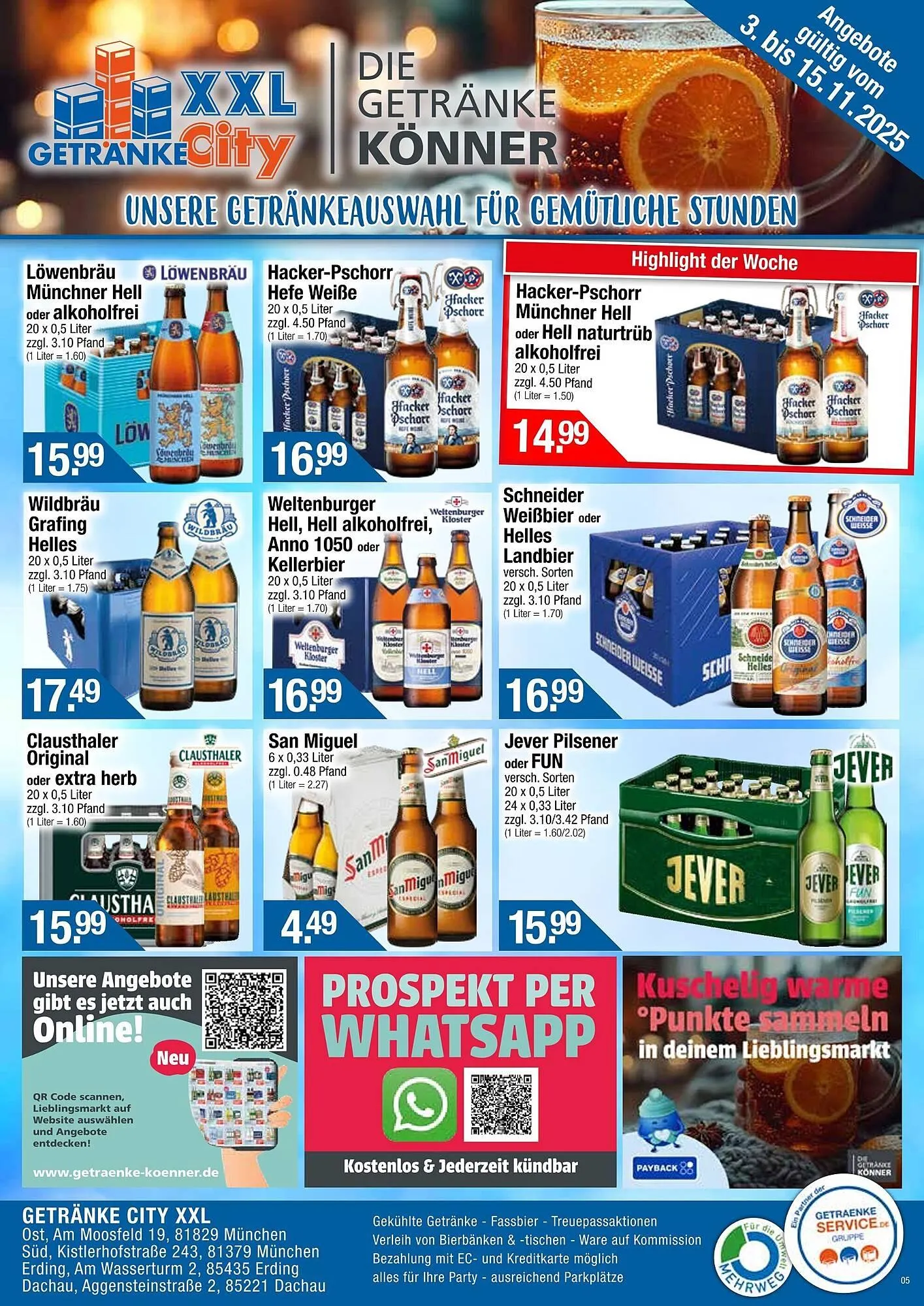 Getränke City Prospekt von 3. November bis 15. November 2025 - Prospekt seite 1