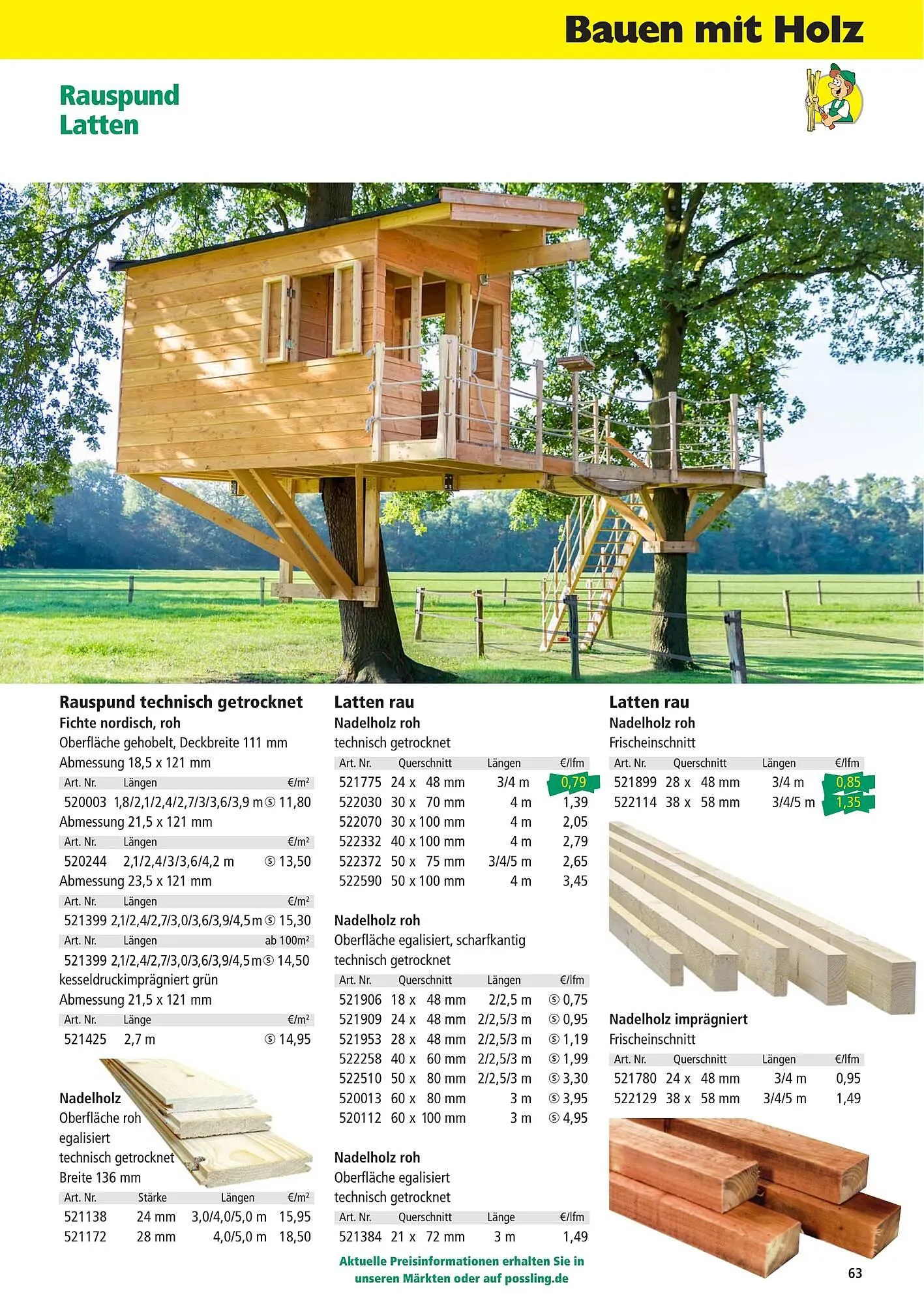 Holz Possling Prospekt von 1. April bis 31. Juli 2026 - Prospekt seite 63