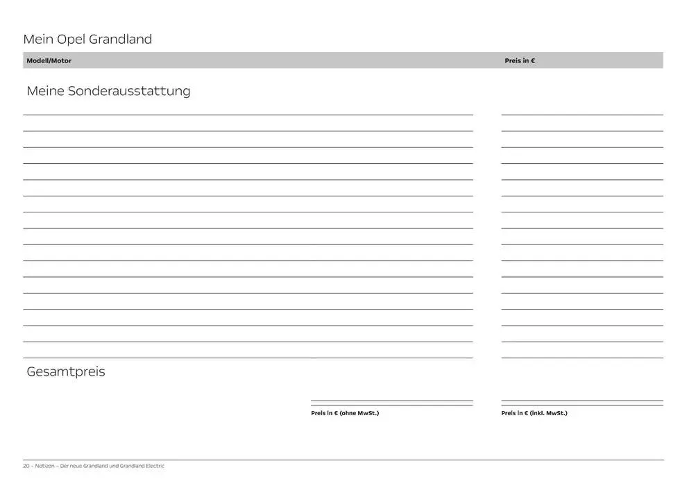 Opel Neuer Grandland von 26. September bis 26. September 2025 - Prospekt seite 20