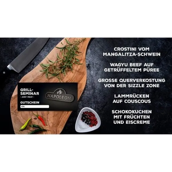 Grillseminar "JUST MEAT" mit Jörg Päßler am 21.03.2025, Gutschein