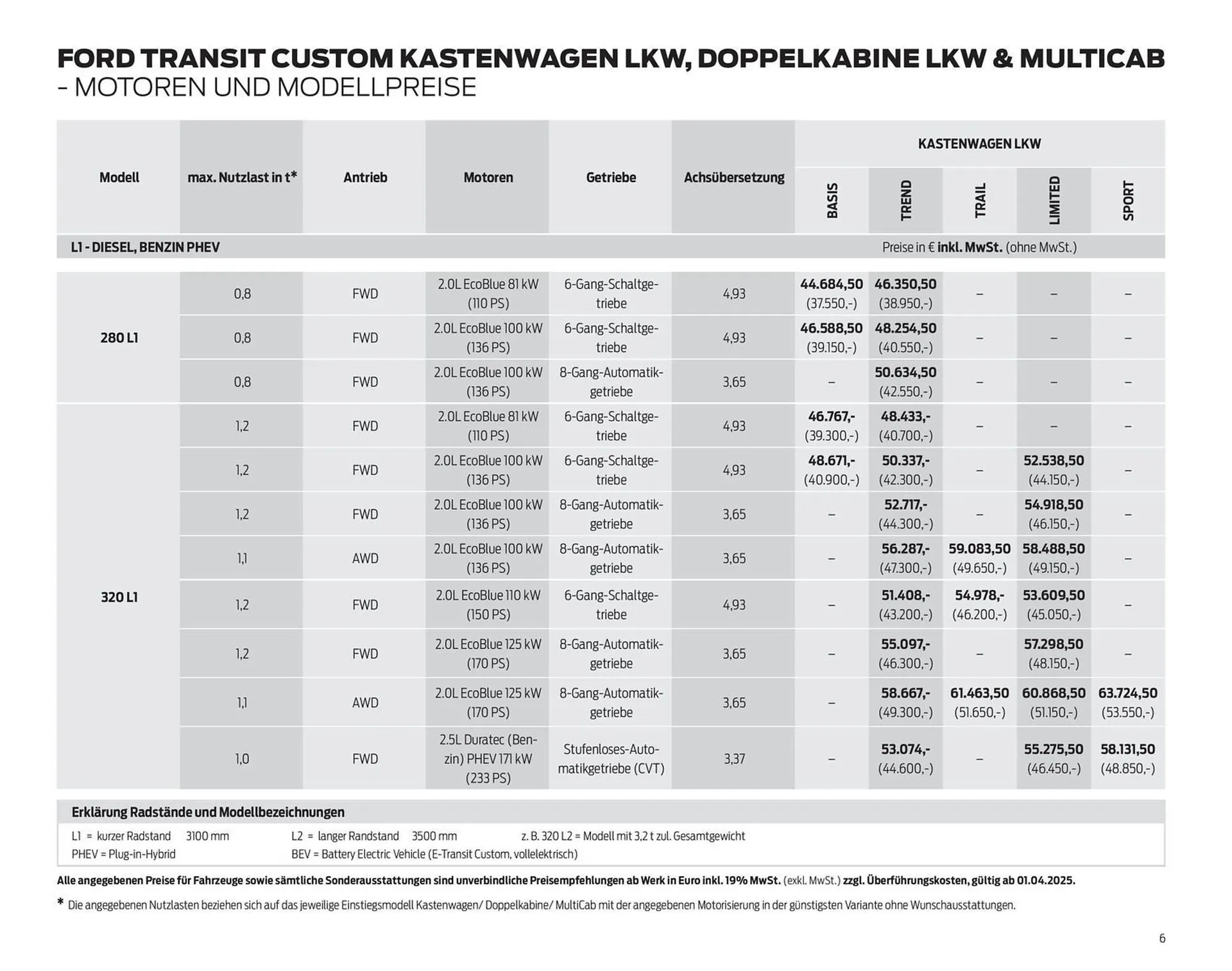 Ford Prospekt von 25. März bis 8. April 2026 - Prospekt seite 6