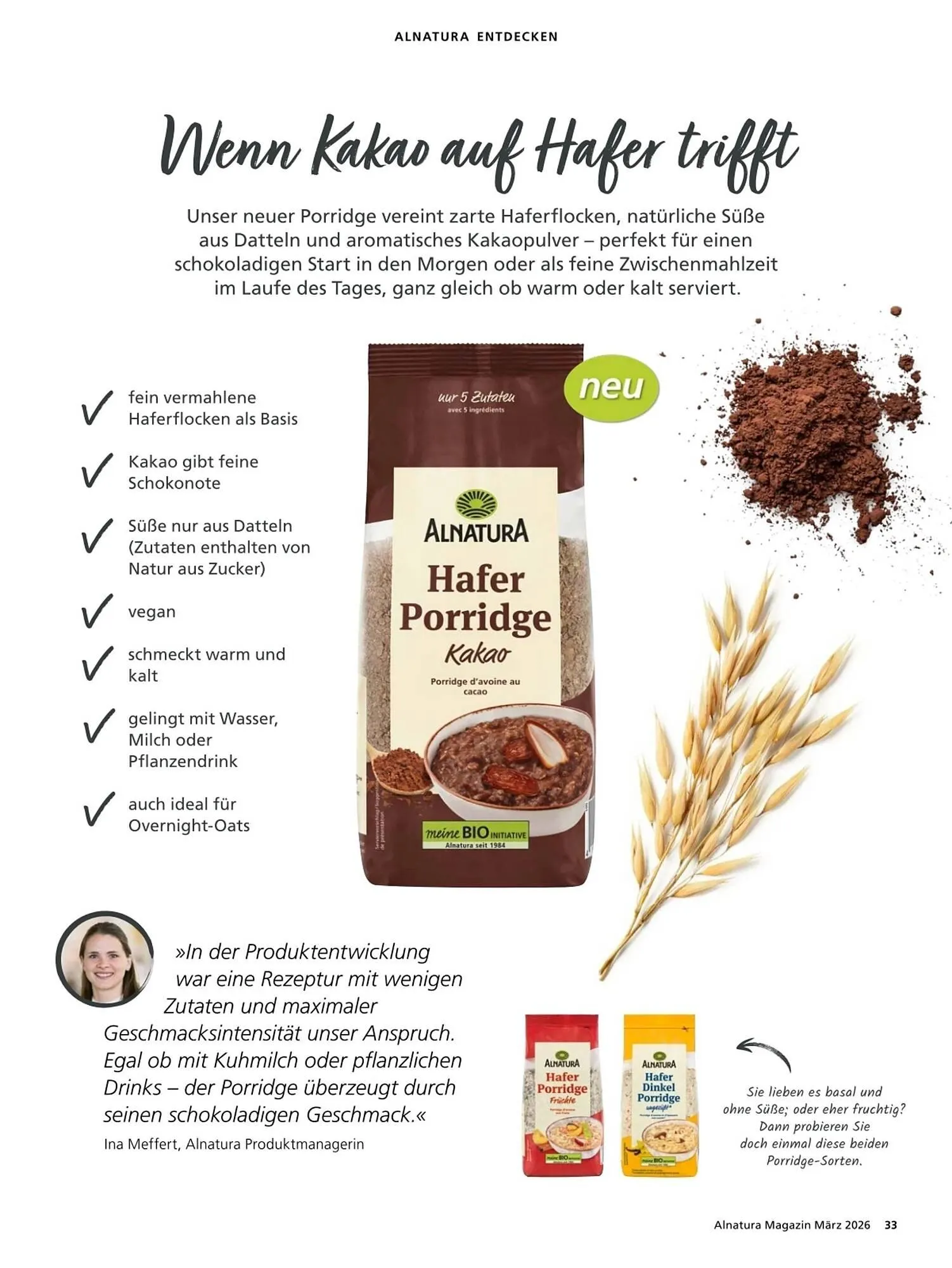 Alnatura Magazin von 4. März bis 1. April 2026 - Prospekt seite 33