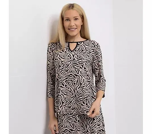 Wählen Sie Ihre Variante: KIM & CO. Shirt, 3/4-Arm Brazil Knit Jersey Zierausschnitt figurumspielend