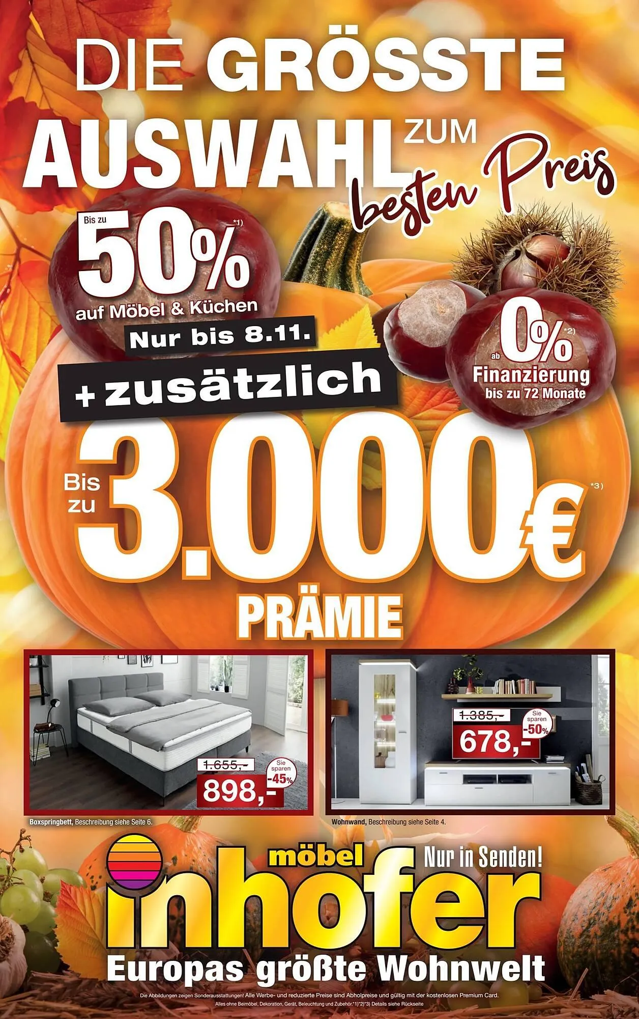 Möbel Inhofer Prospekt von 22. Oktober bis 9. November 2025 - Prospekt seite 1