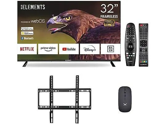 KB ELEMENTS Fernseher 32 Zoll smart tv, Magic Fernbedienung LED TV (Flat, 32 Zoll / 81 cm, Full-HD, SMART TV, webOS)